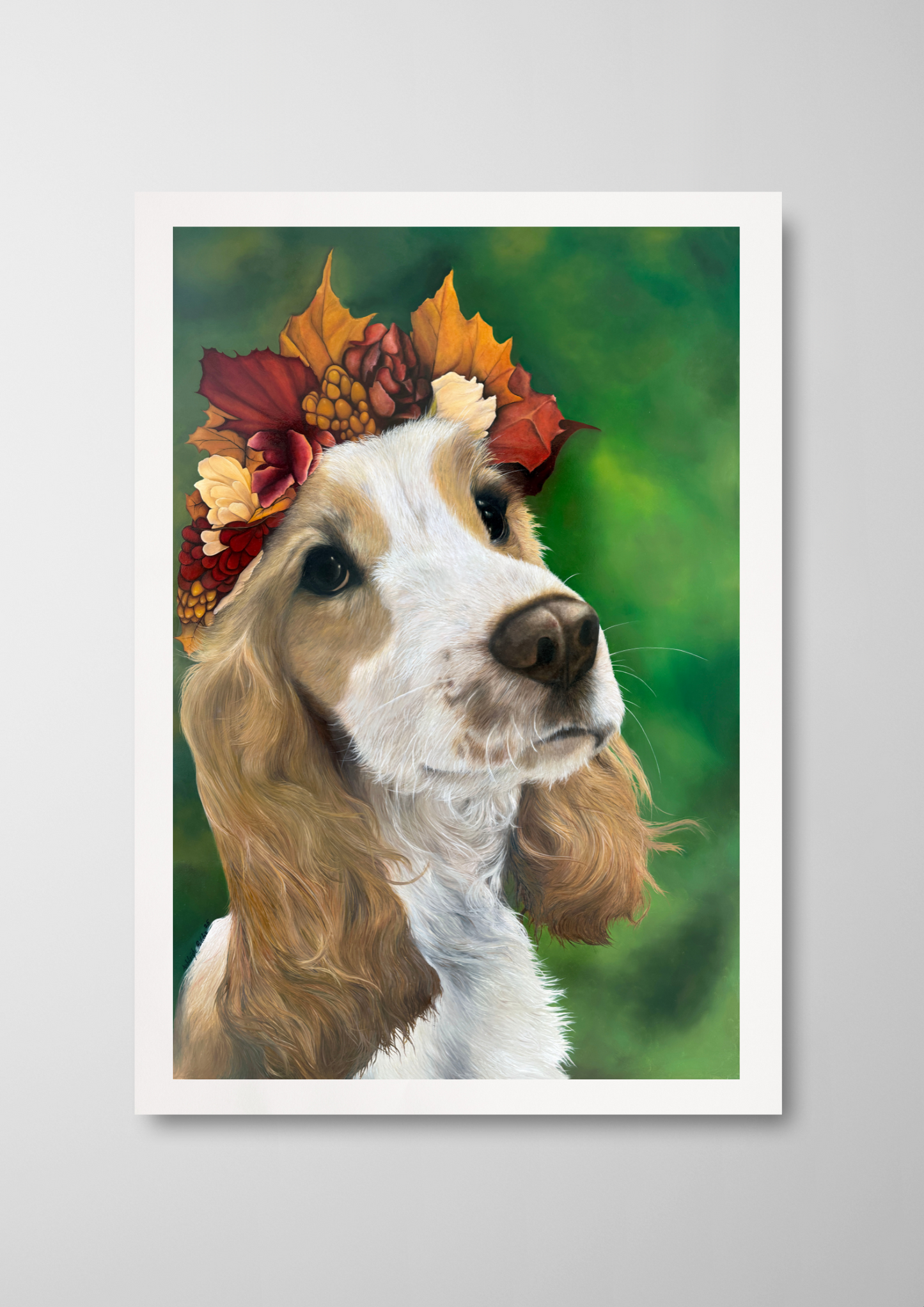 'Toffee & Her Autumn Crown' - Print